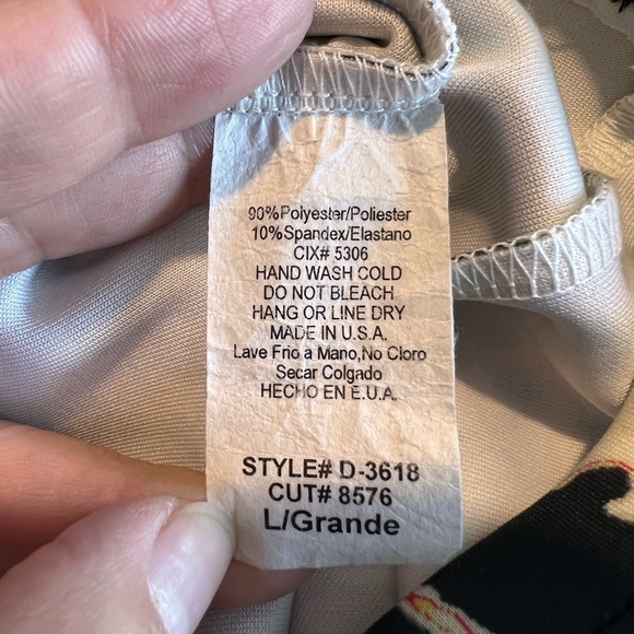 Retrowave Collage, French pop, 90’s print dress, size Large - Picture 4 of 5